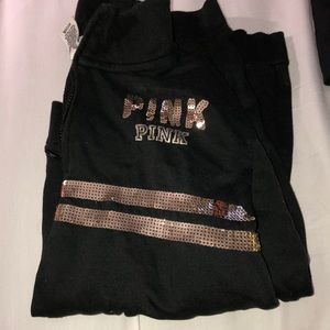 Black & gold quarter zip